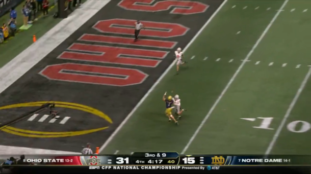 Jaden Greathouse makes another huge TD catch, Notre Dame within 1 score late