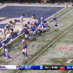 Ray Davis scores a touchdown.