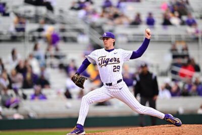 LSU baseball pitcher Cooper Williams.