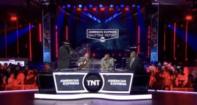 Shaq on the 'Inside the NBA' set.
