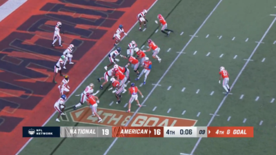 Senior Bowl action.