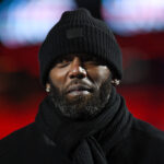 ESPN analyst Randy Moss before a game in 2024.