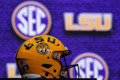 LSU helmet is shown.
