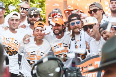 Tennessee baseball celebrates a title.