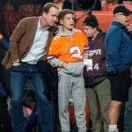 Marshall Manning is shown with father Peyton Manning.