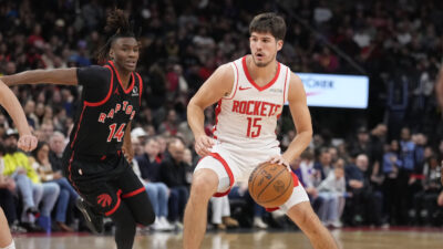 Houston Rockets guard Reed Sheppard.