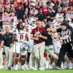Shane Beamer coaches against Illinois in the Citrus Bowl in 2024.