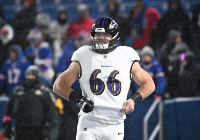 Baltimore Ravens OL Ben Cleveland.