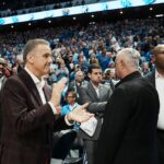John Calipari before Arkansas vs. Kentucky in 2025.