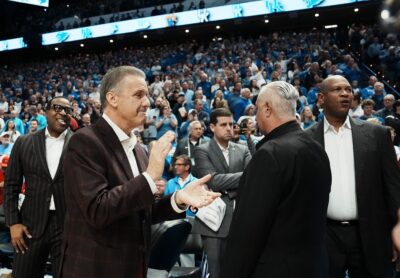 John Calipari before Arkansas vs. Kentucky in 2025.