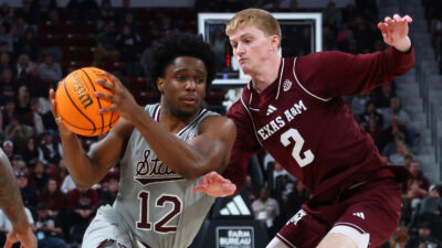 Josh Hubbard shown in Mississippi State-Texas A&M game.