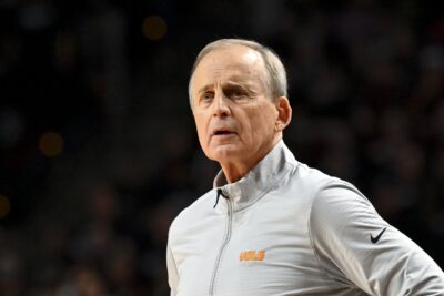 Tennessee coach Rick Barnes during a game against Texas A&M in 2025.