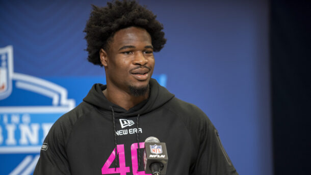 South Carolina DB Nick Emmanwori at the NFL Combine.
