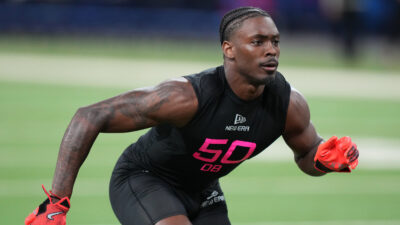 Georgia DB Malaki Starks at NFL Combine.