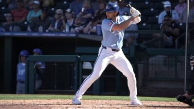 Jac Caglianone in a spring training game.