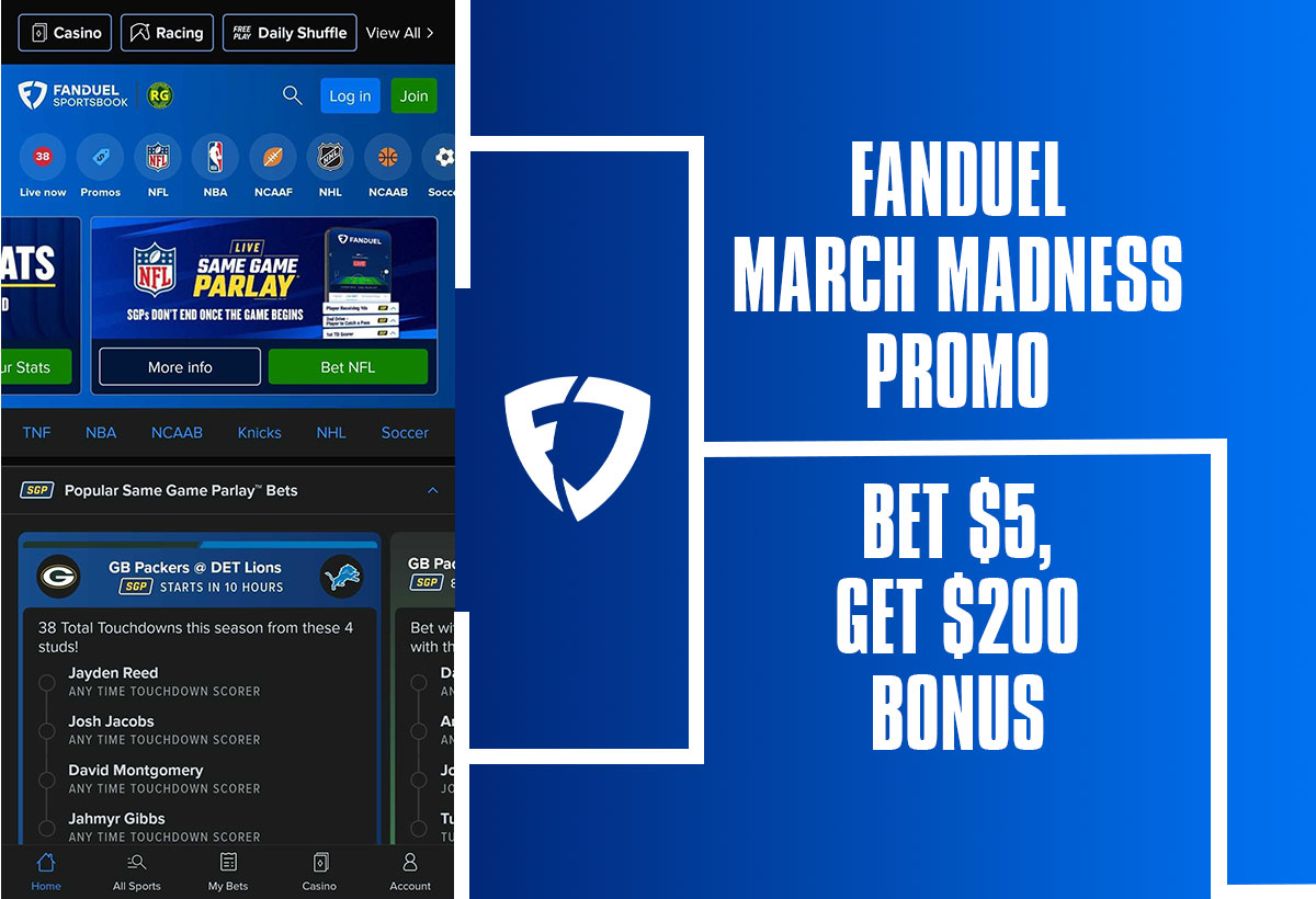 FanDuel March Madness Promo: Bet $5, Win $200 Bonus for NCAA Tourney