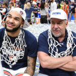 Auburn star Johni Broome and head coach Bruce Pearl.