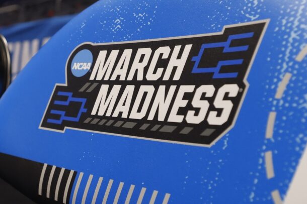 A March Madness logo ahead of the 2025 NCAA Tournament.