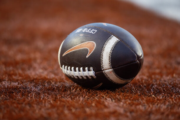 NCAA football is shown.