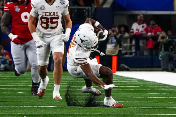 Ryan Wingo makes a play vs. Ohio State in the College Football Playoff.