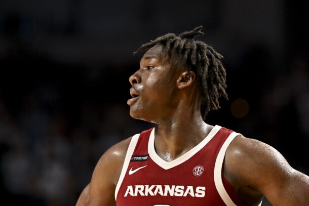 Adou Thiero during a game in 2025.