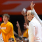 Rick Barnes coaches during a game.