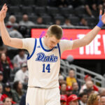 Drake star Bennett Stirtz during the MVC Tournament.