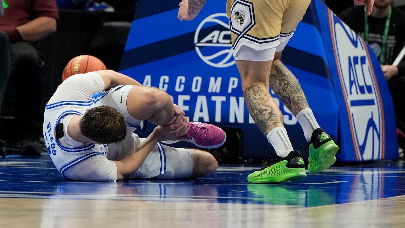 Cooper Flagg injury: Duke star seen in wheelchair after rolling ankle vs. Georgia Tech