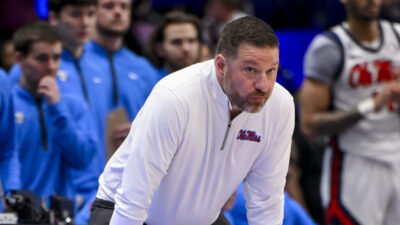 Chris Beard shown coaching Ole Miss.