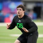 LSU OL Will Campbell at the NFL Combine.
