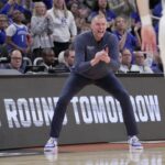 Kentucky coach Mark Pope during a game.
