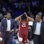 DJ Wagner reacts after a tough loss.