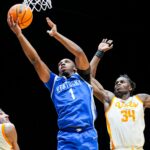 Lamont Butler shoots.