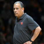 Kelvin Sampson coaches Houston during a game.