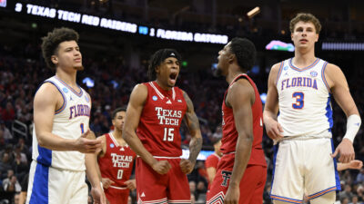 Florida and Texas Tech players in action.