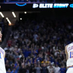Florida stars react to a win over Texas Tech.