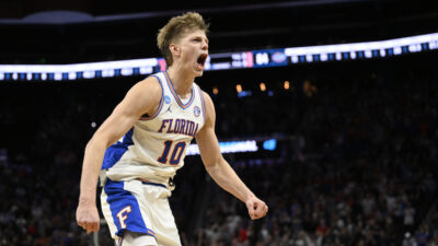 Thomas Haugh celebrates.