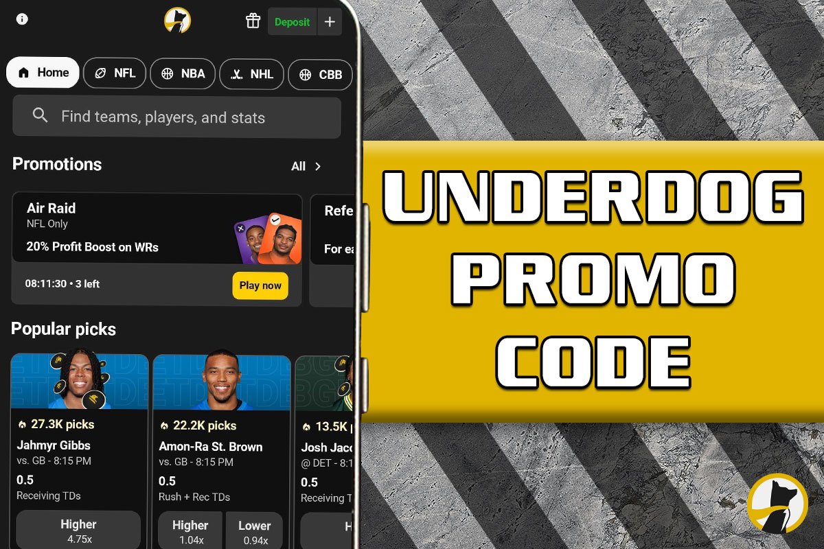 Underdog Promo Code SDS Activates $1K Deposit Match for NBA, CBB Picks Underdog Promo Code SDS Activates $1K Deposit Match for NBA, CBB Picks
