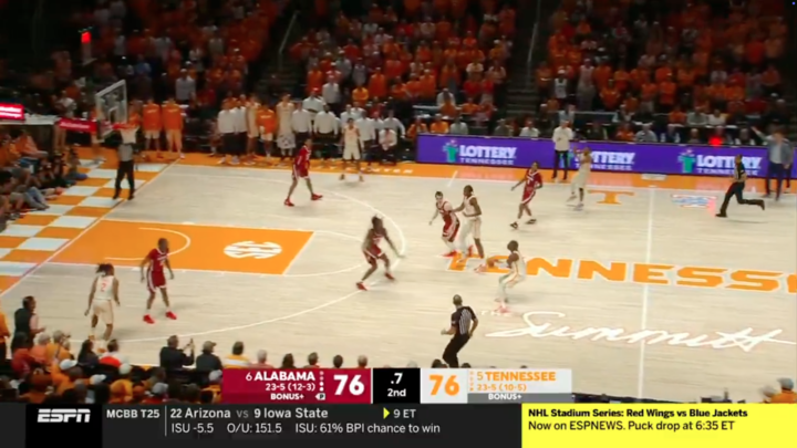 Tennessee stuns Alabama on buzzer beater from Jahmai Mashack