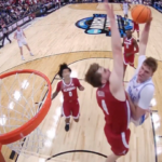 Grant Nelson blocks Cooper Flagg.