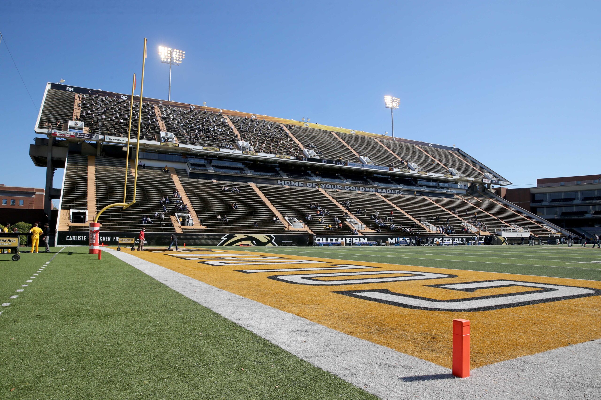 Video shows tornado in area of Southern Miss football stadium