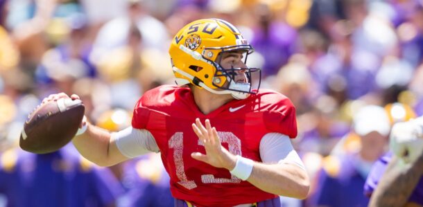 Garrett Nussmeier at LSU's spring game, 2024.