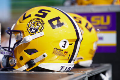 LSU helmet is shown.