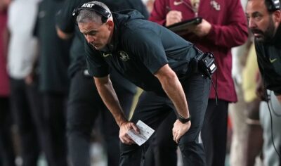 Florida State football coach Mike Norvell