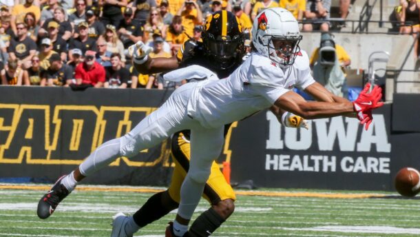 Xavier Loyd attempts to catch a pass.
