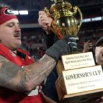 Georgia's Tate Ratledge and head coach Kirby Smart.