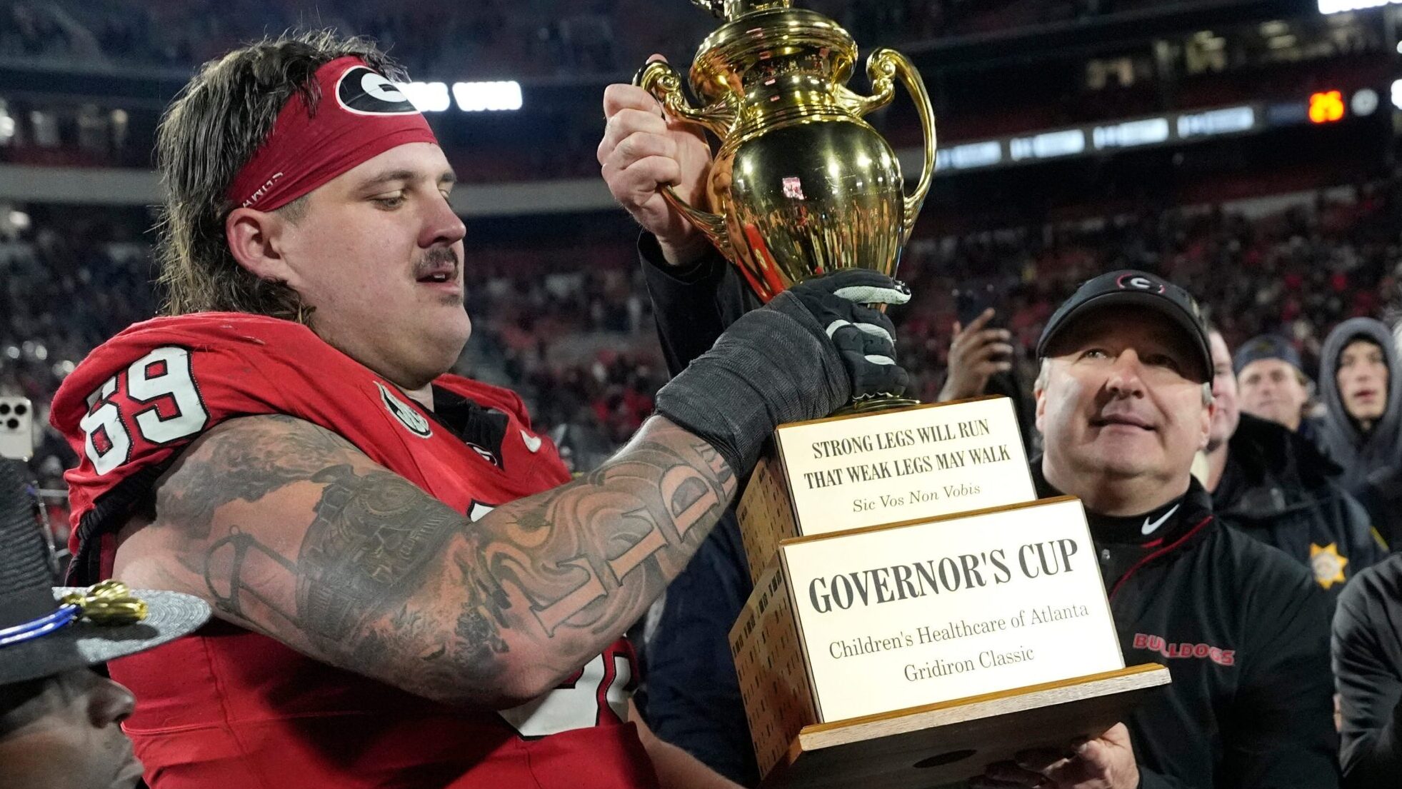 Kirby Smart reacts to Tate Ratledge’s NFL Draft selection