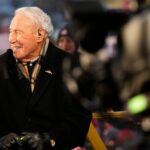 ESPN's Lee Corso talks on set.
