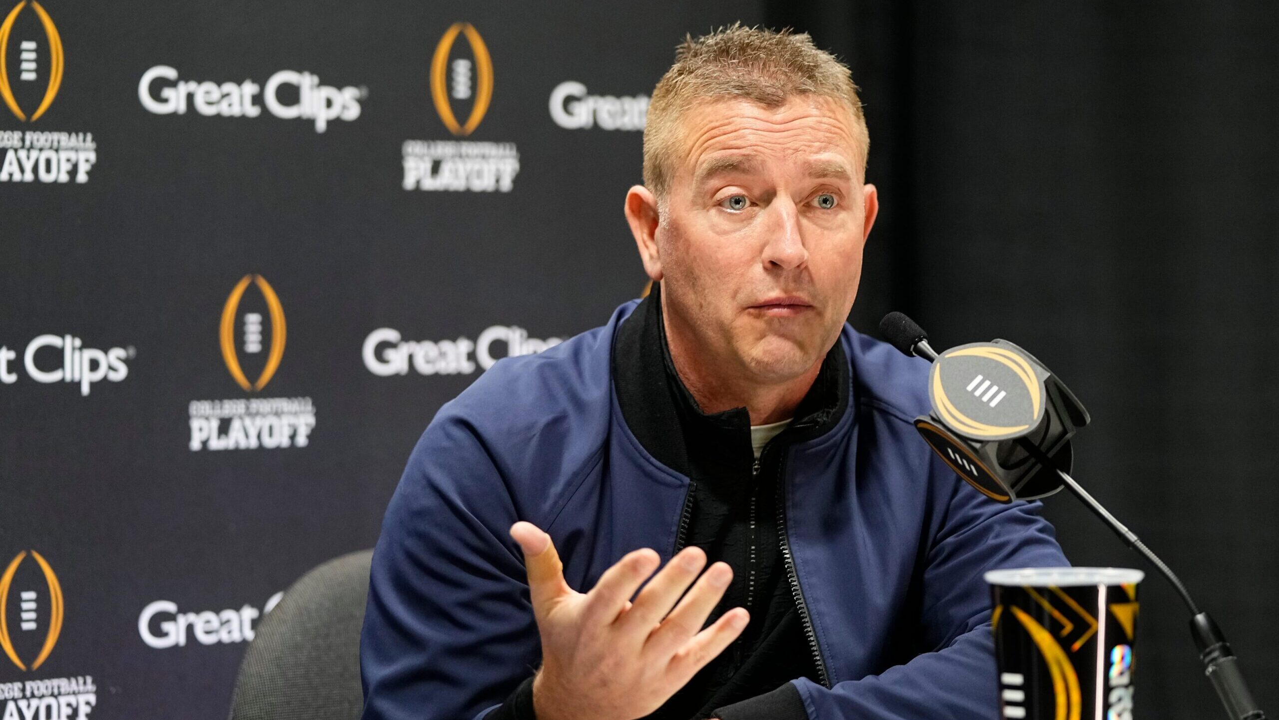 Kirk Herbstreit dons Michigan gear while supporting son at spring game