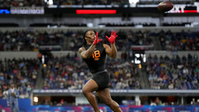 Quinshon Judkins works out.